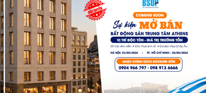 Chính thức mở bán dự án bất động sản “trung tâm của trung tâm” tại châu Âu – Syntagma Central Suites
