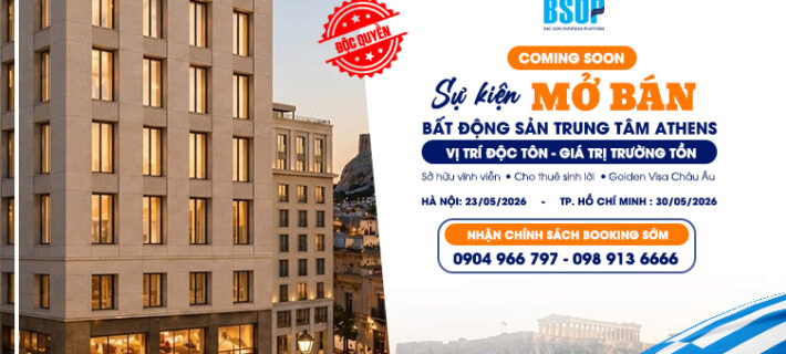 Chính thức mở bán dự án bất động sản “trung tâm của trung tâm” tại châu Âu – Syntagma Central Suites