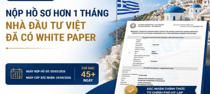 Golden Visa Hy Lạp: Chúc mừng nhà đầu tư nhận “White Paper”