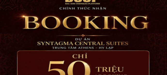Chính thức nhận Booking dự án SYNTAGMA CENTRAL SUITES