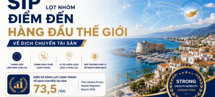 Síp lọt top 5 điểm đến hàng đầu thế giới về dịch chuyển tài sản