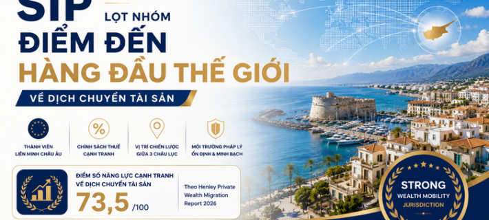Síp lọt top 5 điểm đến hàng đầu thế giới về dịch chuyển tài sản