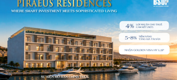 Piraeus Residences – Cơ hội sở hữu căn hộ cao cấp tại trung tâm cảng Piraeus, Athens